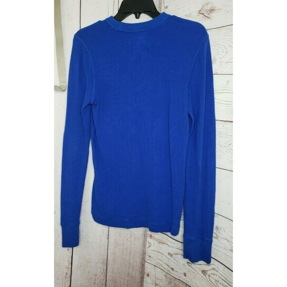 Hollister Blue Small Long Sleeve Crew Neck Shirt | Casual & Stylish Embroidered - Picture 2 of 12
